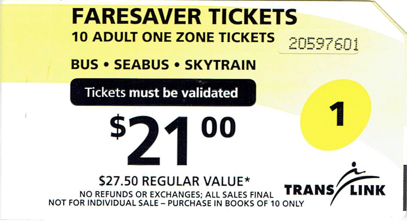 回数券（FareSaver Tickets）
